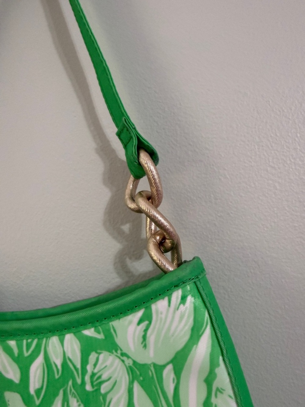 Green Floral Print Shoulder Bag - Picture 3 of 7